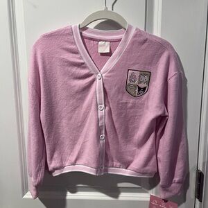 Hello Kitty Pink and White Cardigan